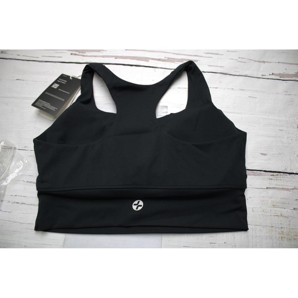 Coolmate Sports Bra Nylon Spandex Racerback Black Large Activewear NWT